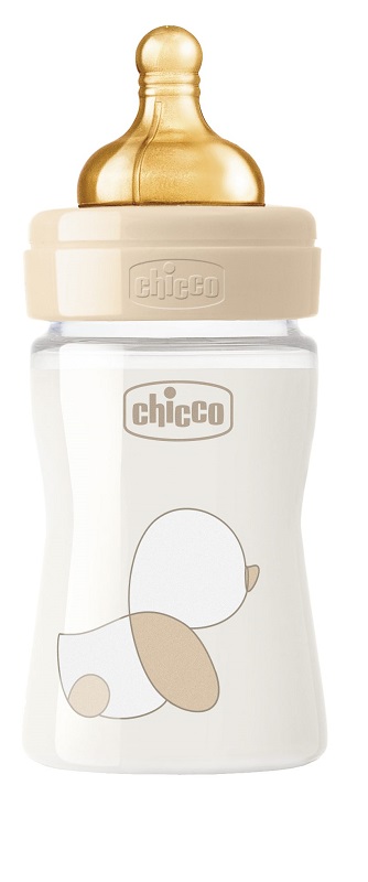 CHICCO BIBERON ORIGINAL 150ML VETRO 1 FORO 1 FORO UNISEX CON TETTARELLA IN CAUCCIU' - Metafarm