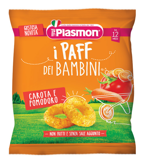 PLASMON DRY SNACK PAFF CAROTA POMODORO 15 G - Metafarm