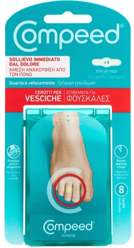 COMPEED CEROTTI PER VESCICHE DITA PIEDI 8 PEZZI CARTON - Metafarm