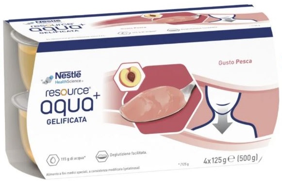 RESOURCE AQUA ACQUA GELIFICATA+PEACH CUP 6 4X125 G - Metafarm