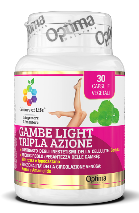 COLOURS OF LIFE GAMBE LIGHT TRIPLA AZIONE 30 CAPSULE VEGETALI 850 MG - Metafarm