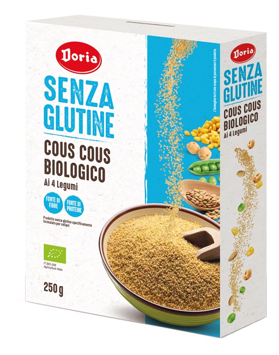 DORIA COUS COUS BIOLOGICO 4 LEGUMI 250 G - Metafarm