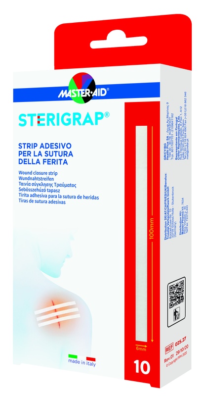 MASTER-AID STERIGRAP STRIP ADESIVO SUTURA FERITE 100X6 MM 10 PEZZI - Metafarm