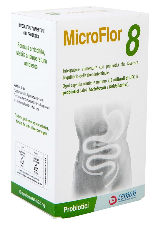 MICROFLOR 8 60 CAPSULE VEGETALI NO FRIGO - Metafarm