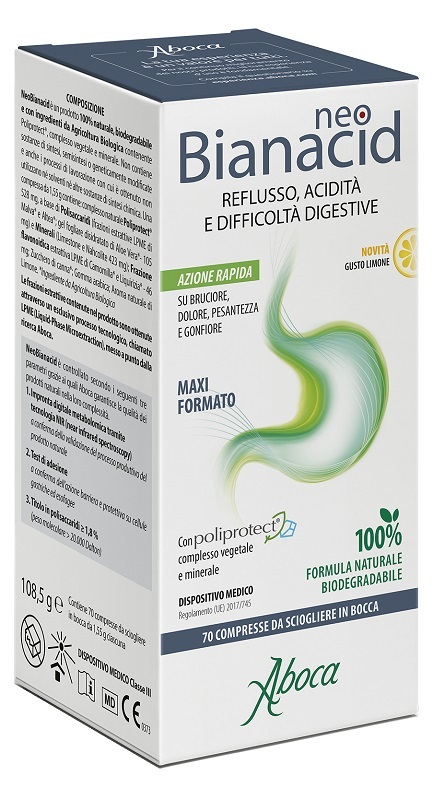 NEOBIANACID 70 COMPRESSE LIMONE - Metafarm